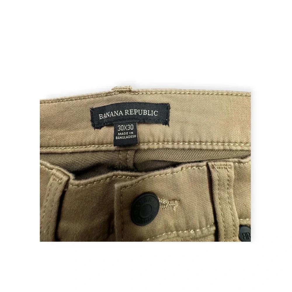 Banana Republic Pants Mens 30x30 Tan Straight Leg 5-Pocket Stretch Cotton‎ Twill